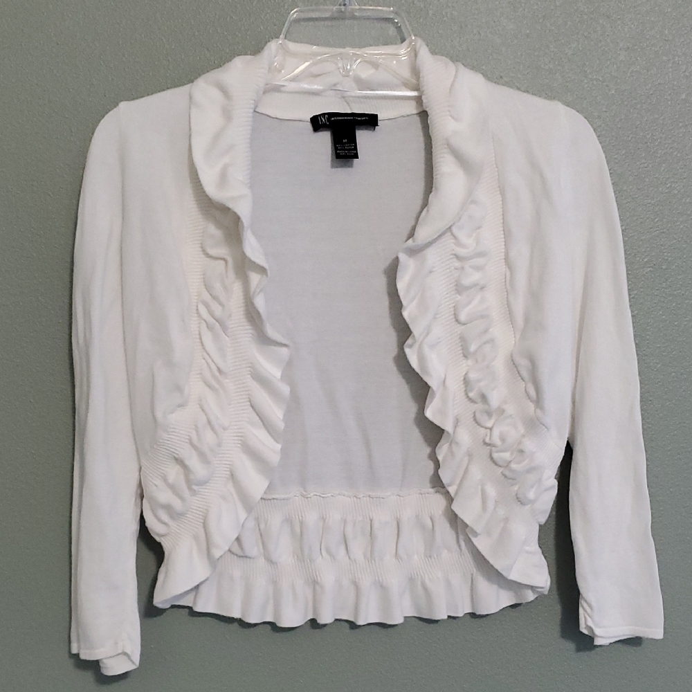 INC International Concepts White Knit Top